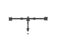 StarTech.com ARMTRIO Support Bureau Triple Moniteur 13-24" VESA 75/100 Inclinaison ±30° Rotation 360° Acier Noir Fixation Pince/Oeillet 24kg Max