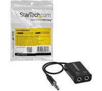 StarTech.com Black Slim Mini Jack Headphone Splitter Cable Adapter - 3.5mm Audio Mini Stereo Y Splitter - 3.5mm Male to 2x 3.5mm Female (MUY1MFFADP) - Diviseur pour casques - mini-phone stereo 3.5 mm