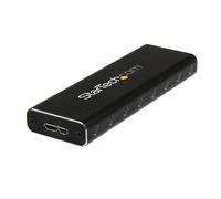 StarTech.com Boîtier Aluminium M.2 SSD vers USB 3.0 (5Gbps) avec UASP - Noir - M.2 NGFF SATA avec Clé B & Clé B+M - Boîtier Externe M.2 Portable - Non Compatible avec NVMe / AHCI