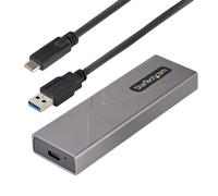 StarTech.com Boîtier Externe SSD M.2 NVMe/SATA - Boîtier Disque Dur SSD M.2 PCIe/SATA - Boîtier SSD M.2 - Boîtier pour SSD M.2 avec Câbles Hôtes USB-C