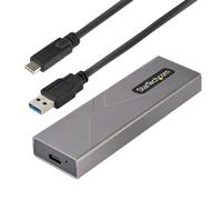 StarTech.com Boîtier Externe SSD M.2 NVMe/SATA - Boîtier Disque Dur SSD M.2 PCIe/SATA - Boîtier SSD M.2 - Boîtier pour SSD M.2 avec Câbles Hôtes USB-C et USB A - Boîtier M.2 NVMe Compatible 2230/2242/2260/2280