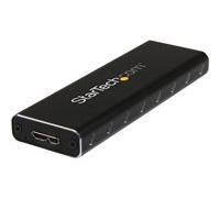 StarTech.com Boîtier Aluminium M.2 SSD vers USB 3.0 (5Gbps) avec UASP - Noir - M.2 NGFF SATA avec Clé B & Clé B+M - Boîtier Externe M.2 Portable - Non Compatible avec NVMe / AHCI