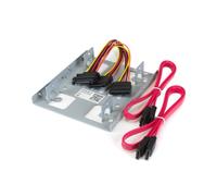 StarTech.com BRACKET25X2 - Kit de Montage Double pour 2x HDD/SSD 2.5" SATA dans Baie 3.5" Acier - Compatible RoHS, REACH, CE, TAA - Câbles SATA Inclus