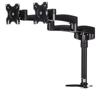 StarTech.com Bras articulé pour 2 moniteurs avec gestion de câbles et hauteur ajustable - Support de bureau double écran (ARMDUAL)