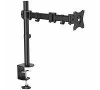 StarTech.com Bras de Fixation de Bureau pour Écrans Jusqu'à 34"(8kg) Compatibles VESA - Bras de Fixation Articulé pour Moniteur Unique - Ergonomique, Réglable en Hauteur - Pince/Anneau - Noir