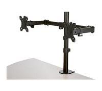StarTech.com Bras pour écran PC à double affichage en aluminium - Double articulage - Pour moniteurs à montage VESA jusqu'à 32" (ARMDUAL2) kit de montage - bras réglable - pour 2 moniteurs - noir