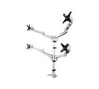 StarTech.com Bras pour écran PC à 4 affichages - Support multidirectionnel pour quatre moniteurs jusqu'à 27" - Aluminium (ARMQUADPS) kit de montage - bras réglable - pour 4 moniteurs - argent - Conformité TAA