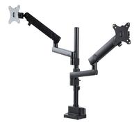 StarTech Bras double moniteur ARMDUALPIVOT VESA 32" 8kg Réglable Articulé Pince/œillet Noir