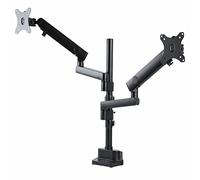 StarTech.com Support Double Écran PC - Bras Double Moniteur VESA - 32" 8kg - Empilables Verticalement - Porte 2 Écrans Hauteur Réglable/Articulé - Fixation Pince/illet (ARMDUALPIVOT) kit de montage - bras double à mouvement complet - pour 2 moniteurs - n