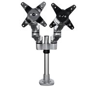 StarTech – Support de bureau double ARMDUALPS – Bras articulé réglable, jusqu'à 27" VESA, argent
