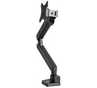 StarTech.com Bras pour Moniteur de Bureau avec 2 Ports USB 3.0, Support Mince pour Moniteur Unique à Mouvement Complet, Écran VESA Jusqu'à 34" (8kg), Fixation par Pince/Armillon, Ressort Mécanique