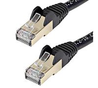 StarTech.com C6ASPAT6BK câble de réseau 1,8 m Cat6a Noir - Câbles de réseau (1,8 m, Cat6a, RJ-45, RJ-45, Noir)