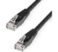 StarTech.com C6PATCH100BK Câble Ethernet moulé CAT6 Gigabit de 30,5 m - 650 MHz - 100 W PoE RJ45 UTP - câble de raccordement avec serre-câble certifié UL/TIA - Noir