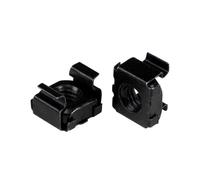StarTech.com CABCAGENT62B : Kit de 100 écrous cages M6 en acier noir, RoHS, pour montage en rack, avec outil d'installation
