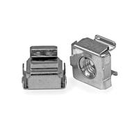 StarTech.com CABCAGENUTS2 : Paquet de 100 Ecrous Cage M5 Acier Inoxydable, Conforme RoHS, avec Outil d'Installation, pour Rack Serveur