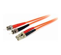 StarTech.com Câble à Fibre Optique de 1m - Multimode Duplex 62.5/125 - LSZH - LC/ST - OM1 - Câble de Raccordement à Fibre LC à ST (FIBLCST1)