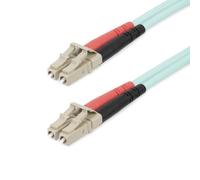 StarTech.com Câble à Fibre Optique Multimode LC/UPC vers LC/UPC OM4, Fibre LOMMF/VCSEL Zipcord 50/125µm, Réseaux 100G, Faible Perte d'Insertion, Cordon de Raccordement Fibre LSZH, 25m