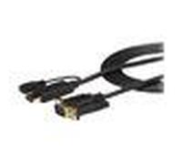 StarTech.com Câble adaptateur actif HDMI vers VGA de 3m - M/M - 1920x1200 - Câble adaptateur - HDMI, Micro-USB de type B (alimentation uniquement) pour HD-15 (VGA) mâle - 3 m - noir - actif...