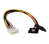 StarTech.com Câble adaptateur d'alimentation interne LP4 (4 broches) - Mâle vers 2x SATA femelle avec verrous de sécurité - 30 cm - Adaptateur secteur - alimentation interne 4 plots (M) pour alimentat
