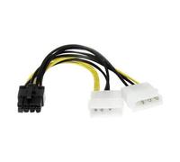 StarTech.com Câble adaptateur d'alimentation LP4 vers carte vidéo Express PCI 8 broches de 15 cm