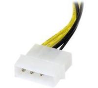 StarTech.com Câble adaptateur d'alimentation LP4 vers carte vidéo Express PCI 8 broches de 15 cm - Adaptateur secteur - alimentation interne 4 plots (M) pour Alimentation PCIe de 8 broches (M) - 15.3