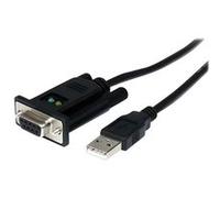 StarTech.com Câble adaptateur DCE USB vers série RS232 DB9 null modem 1 port avec FTDI - Adaptateur série - USB 2.0 - RS-232 - noir G