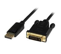 StarTech.com Câble DisplayPort vers DVI - Câble Adaptateur Convertisseur Actif d'Écran DisplayPort (DP) vers DVI de 1,8 m - DP vers DVI 1920 x 1200 - Noir (DP2DVIMM6BS)