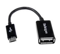 StarTech.com Câble adaptateur Micro USB vers USB Host OTG de 12cm - Mâle / Femelle - Noir