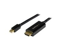 StarTech.com Câble Adaptateur Mini DisplayPort vers HDMI 5m - 4K 30Hz - Connecteurs Mâles - DP 1.2 - HDMI 1.4 - Noir - Résolution max. 3840 x 2160 pixels