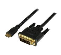 StarTech.com Câble Adaptateur Mini HDMI® vers DVI-D M/M pour Tablet et Caméra - 1x Mini HDMI (Type C) Mâle, 1x DVI-D (18+1) Mâle - 1 m - Câble adaptateur - DVI-D mâle pour 19 pin mini HDMI Type C mâle