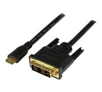 StarTech.com Câble Adaptateur Mini HDMI® vers DVI-D M/M pour Tablet et Caméra - 1x Mini HDMI (Type C) Mâle, 1x DVI-D (18+1) Mâle - 2 m - Câble adaptateur - DVI-D mâle pour 19 pin mini HDMI Type C...