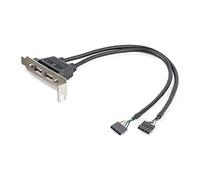 StarTech Cache d'emplacement 2 ports USB-A ST USBPLATELP – Profil bas USB 2.0