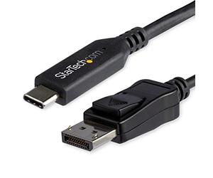 StarTech.com Câble Adaptateur USB-C vers DisplayPort 1m - Câble Vidéo Convertisseur 8K/5K/4K USB Type-C vers DP 1.4 Alt Mode - HBR3/HDR/DSC - Câble Moniteur DP 8K 60Hz - Thunderbolt 3 (CDP2DP141MB)