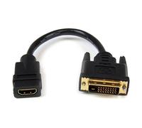 StarTech.com Câble adaptateur vidéo de 20 cm HDMI vers DVI-D - HDMI femelle vers DVI mâle