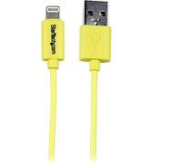 StarTech.com Câble Apple Lightning vers USB pour iPhone, iPod, iPad 1m - Cordon de charge / synchronisation Mâle/Mâle - Jaune (USBLT1MYL)