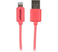 StarTech.com Câble Apple Lightning vers USB pour iPhone, iPod, iPad 1m - Cordon de charge / synchronisation Mâle/Mâle - Rose (USBLT1MPK)
