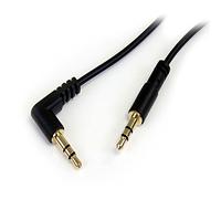 StarTech.com Câble audio slim Mini-Jack 3,5 mm vers Mini-Jack 3,5 mm coudé à angle droit de 1,8 m - M/M - câble audio - 1.8 m