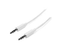 StarTech.com Câble Audio Stereo Mini-Jack 3.5mm Slim de 3 m - Mâle/Mâle - Blanc