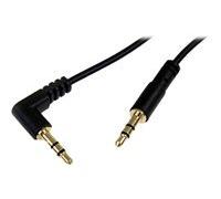 StarTech.com Câble audio slim Mini-Jack 3,5 mm vers Mini-Jack 3,5 mm coudé à angle droit de 1,8 m - M/M - câble audio - 1.8 m