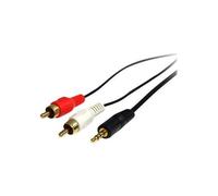 StarTech.com Câble audio stéréo de 1 m - Mâle 3,5 mm vers mâle 2 x RCA - Câble audio - mini-phone stereo 3.5 mm mâle pour RCA x 2 mâle - 92 cm - noir - pour P/N: HD202A, ST121HDBTSC, ST12MHDLAN4R, ST1