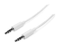 StarTech.com Câble Audio Stéréo Mini-Jack 3.5mm Slim de 2 m - Mâle/Mâle - Blanc