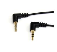 StarTech Câble audio stéréo Mini-Jack 3,5 mm MU6MMS2RA - coudé slim M/M 1,8 m Noir