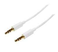 StarTech.com Câble Audio Stereo Mini-Jack 3.5mm Slim de 1 m - Mâle/Mâle - Blanc