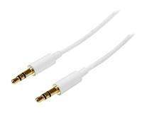 StarTech.com Câble Audio Stereo Mini-Jack 3.5mm Slim de 1 m - Mâle/Mâle - Blanc