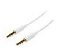 StarTech.com Câble Audio Stéréo Mini-Jack 3.5mm Slim de 3 m M/M - Cordon Audio Jack - Câble pour Casque - 2x 3.5mm Mini-Jack (M)- Blanc - Câble audio - mini-phone stereo 3.5 mm mâle pour...