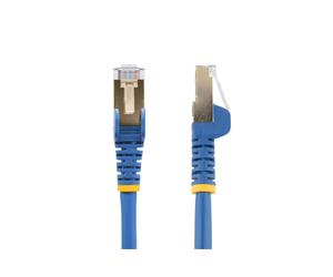 StarTech.com Câble Cat6a 2m STP Bleu - RJ45 M/M, 10GBase-T, 500MHz, Cuivre, Contacts Or, PoE, sans Crochet, Blindé U/FTP (STP)
