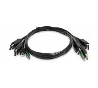 StarTech.com - Câble clavier / vidéo / souris (KVM) - Conformité TAA - USB type A, prise audio de 3,5 mm, DisplayPort (M) pour USB Type B, prise audio de 3,5 mm, DisplayPort (M) - 1.8 m