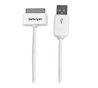 StarTech.com Câble connecteur Apple Dock 30 broches vers USB de 1 m pour iPad, iPhone, iPod - Blanc