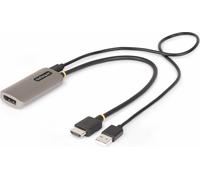 StarTech.com Cable Converter Adaptateur actif de 30cm HDMI 2.1 vers DisplayPort 1.4 - 8K60Hz - Alimenté par el Bus USB - Câble inclus