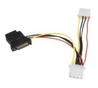 StarTech.com Câble d'alimentation adaptateur SATA vers LP4 avec 2 LP4 supplémentaires - Adaptateur secteur - alimentation interne 4 plots (F) pour alimentation SATA (M) - 15 cm - noir - pour P/N: S25S